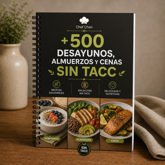 +500 Recetas Desayunos, Almuerzos y Cenas Sin TACC